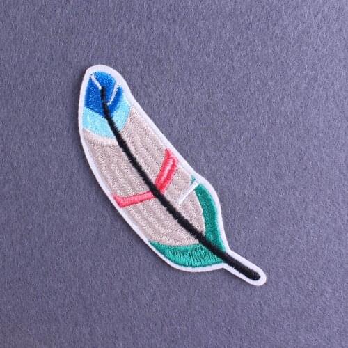 Indian Feather Embroidery Patches For Clothing Iron On Patches For Clothes Girl T-Shirt Summer Stickers DIY Accessories Decor
