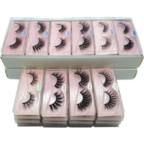 Wholesale mink eyelashes 6d mink lashes bulk mix eyelash styles natural false eyelashes extension soft faux mink eyelashes