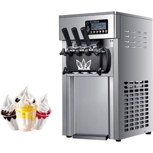 Commercial Soft Ice Cream Machine Stainless Steel Ice Cream Vending Machine 1200W