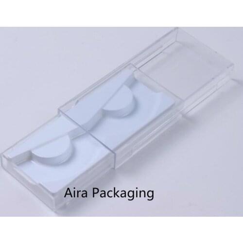 Empty Arcylic Cosmetic Fake Eyelashes Storage Box DIY Clear Square Eyelashes Refillable Case Eye Beauty Tool 50pcs/lot