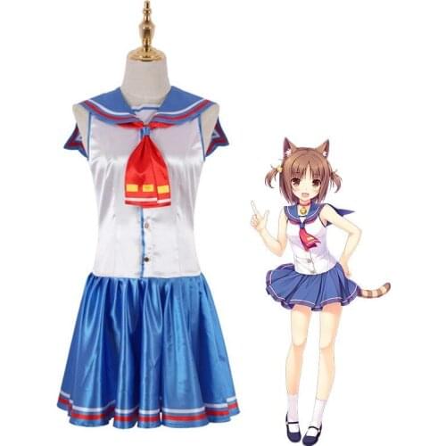 Japanese Anime Cinnamon Vanilla Chocola Nekopara Cosplay Azuki Costumes Dresses Uniform Cat Skirts Girls Women Disfraz Outfits