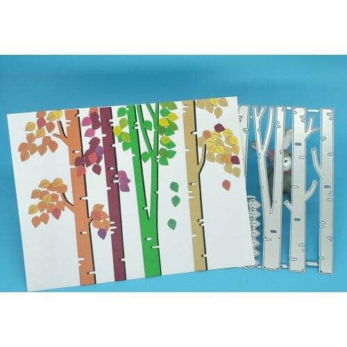 Metal cutting mold for 4 big trees and leaves, scrapbook, photo frame, photo album decoration, DIY, handmade art