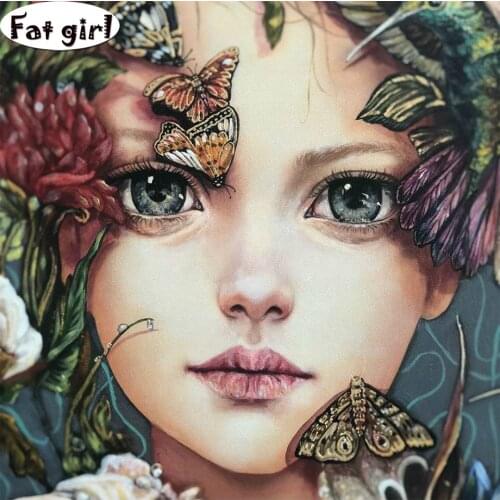Full Square/Round flower fairy Diamond painting Embroidery Kit portrait mosaic cross stitch canvas painting wall art Home Gift