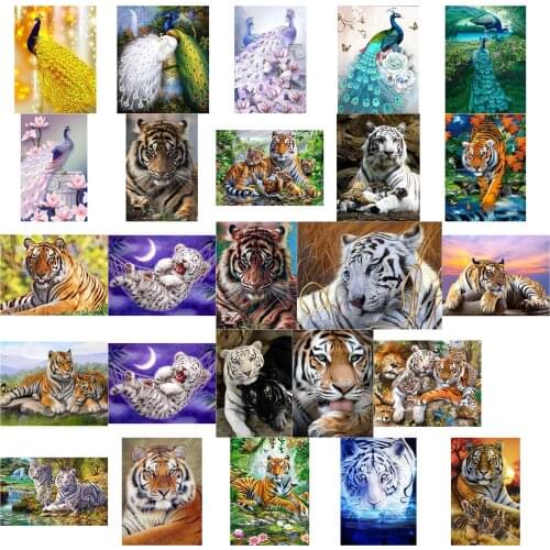 Tigers cross stitch kit people 18ct 14ct UNprinting11ct count print canvas stitches embroidery DIY handmade needlework
