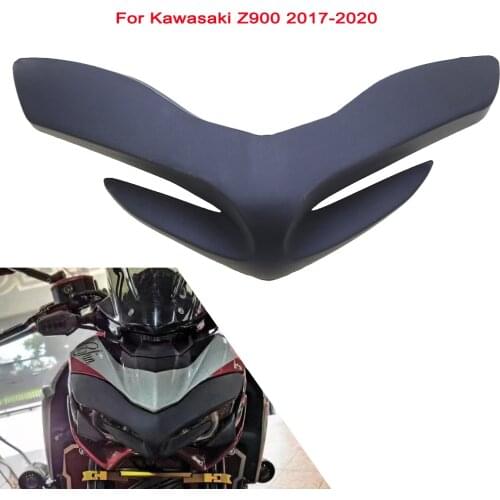 Front Headlight Head Light Lamp Upper Cover Beak Nose Cone Extension Cowl Black For Kawasaki Z900 ZR900 ABS 2017 2018 2019 2020