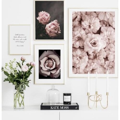 Flower Rose Plant Canvas Art Poster Nordic style Decorative Print Wall Painting Scandinavian Decor Picture Home Decor Painting
