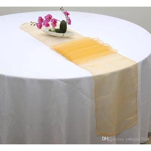 New Table Runner HOT color /new x 30 Pieces 12"x108" Organza Table Runners Wedding Party Supply Decorations 25 Kinds of Color