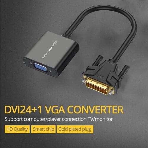 DVI to VGA converter HD 1080P DVI 24+1 25-PIN to VGA adapter cable for TV PC Monitor DVI-D to VGA