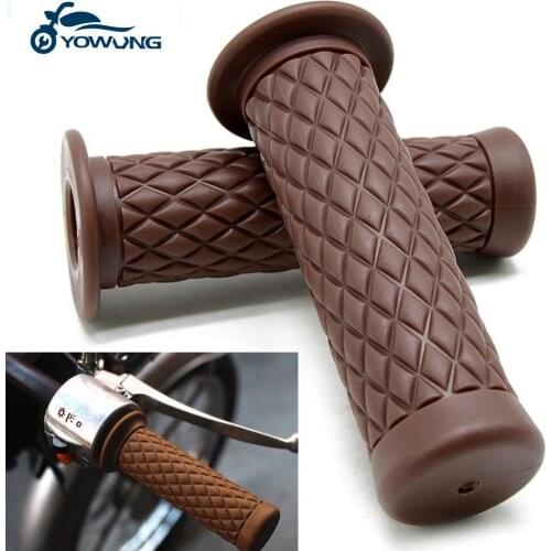 Rubber classic vintage 22MM moto handlebar vintage retro for harley style parts universal motorbike accessories motorcycle grip