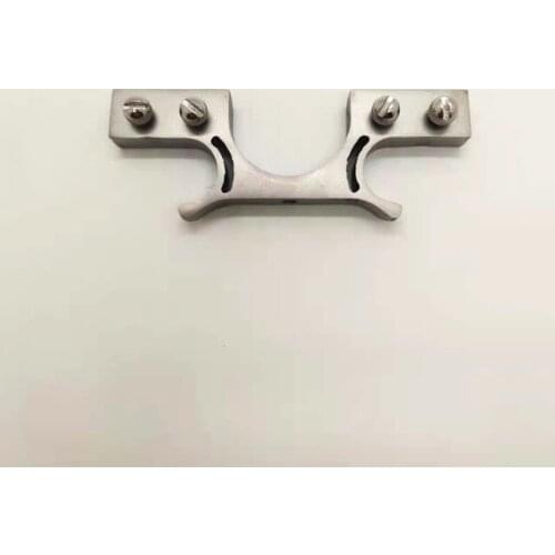 Stainless steel slingshot bow head Outdoor flat leather fast pressure double wire stainless steel slingshot long bow head