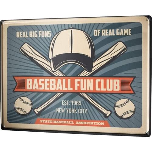 SINCE 2004 Metal Sign Retro Baseball New York