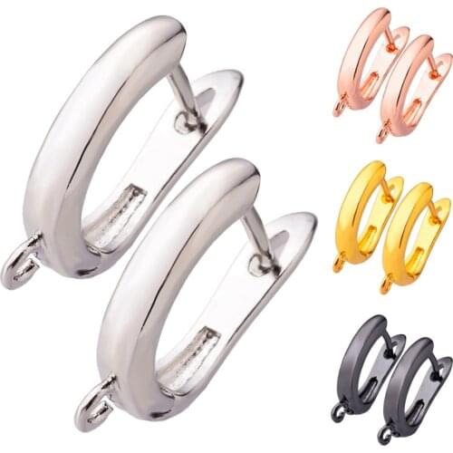 New 20x14mm High Quality Hoop Earring Hook Clasps Handmade DIY Earrings Findings Accessories Charm Shevenzy Leverback Earwire