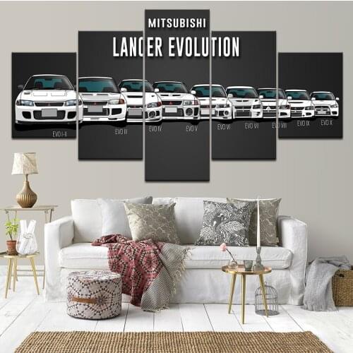Modern Fashion Canvas Painting 5 Pieces Cars Home Room Decor Wall Art Picture Living Room Decoration No Frame