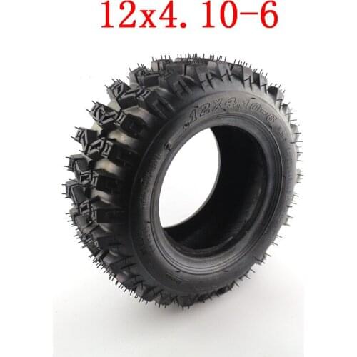 High Quality 12x4.10-6 Vacuum Tyre ATV Quad Go Kart 47cc 49cc Chunky 4.10-6 Tubeless Tire Fit All Models 12*4.10-6
