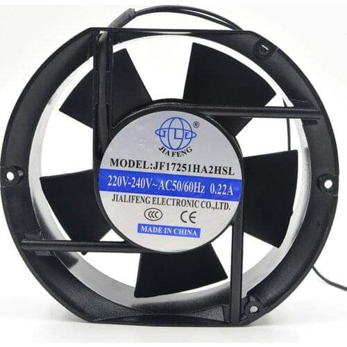 FOR JIAFENG JF17251HA2HSL AC 220V 50/60Hz 0.22A 170*170*51 Cooling Fan
