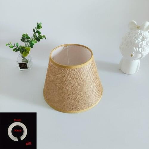 Xianfan new E27 Korean yellow linen table lamp kitchen Wall Lamp lampshade turkish tiffany LampShade Free E14 Adapter ring