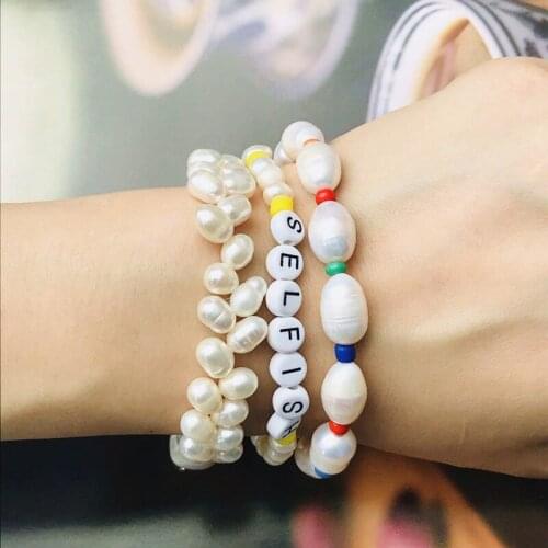 2019 Womens Fashion Bracelets Freshwater Pearls Handmade Jewelry Unique Design Bracelets For Womens Hot Gifts Customization