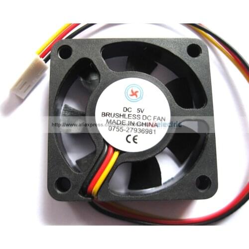 10 Pcs Brushless DC Cooling Fan 7 Blade 5V 5010s 3 Wire