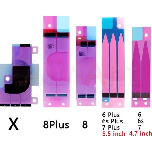 10 Piece Original Adhesive Sticker For iPhone X Xs Max XR 5s 5c 6 6s 7 8 Plus Battery Tape Strip Stickers Replacement Part