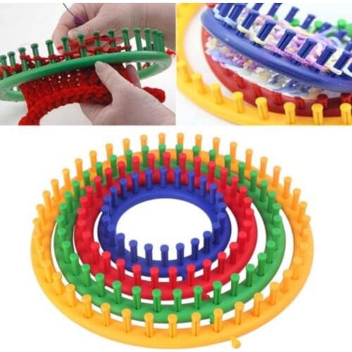 1 Set 4 Size Round Knitter Looms DIY Tool Kit Creative Hat Scarf Sweater Circle Loom Hand Knitting Knit Loom At Random 33 x 30cm