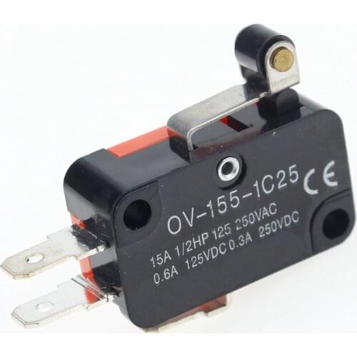5pcs V-155-1C25 Inching switch, limit switch, short handle, roller, silver point