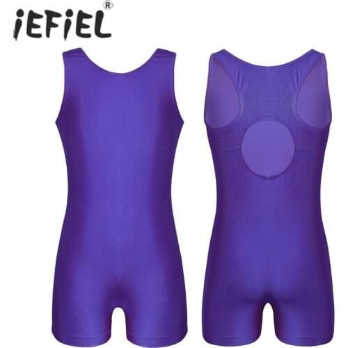 Girls Ballet Lyrical Dance Costumes Keyhole Back Ballerina Gymnastics Leotard for Kids Jumpsuit Turnpakje Unitard Dancewear