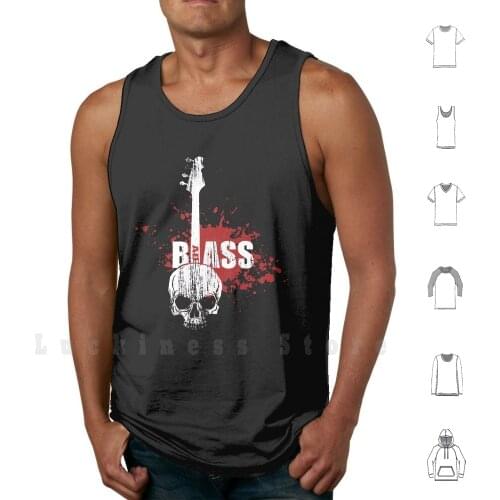 Bass Badass Tank Tops Vest Sleeveless Badass Bass Bass Player Guitar Festival Tape Musical Instrument Guitarist Concert