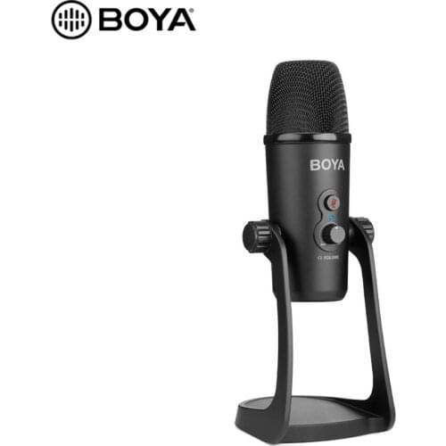 BOYA BY-PM700 USB Condenser Microphone Triple-Capsule for Windows Mac Computer Laptop PC Conference Live Interview Recording Mic