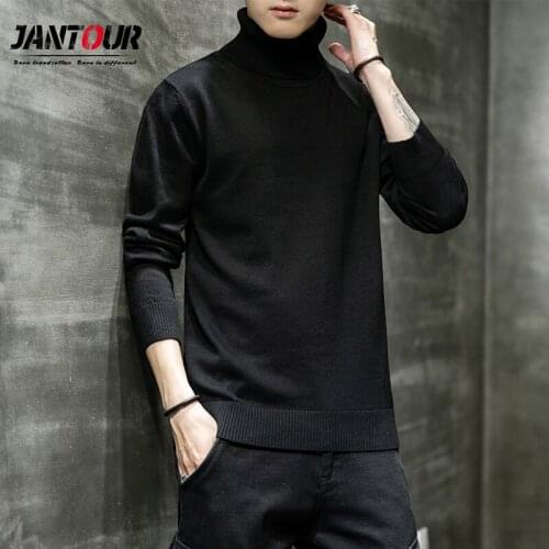 Jantour Brand 8 Color Turtleneck Sweater 2020 Autumn Winter New Thick Warm Slim Fit Solid Color Pullover Men Clothing Turtleneck