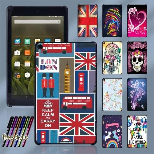 For Amazon Fire HD 8 Plus/HD 10 (5th/7th/9th)/Fire 7 (5th/7th/9th)/HD 8 (6th/7th/8th/10th) Plastic Shockproof Tablet Back Shell
