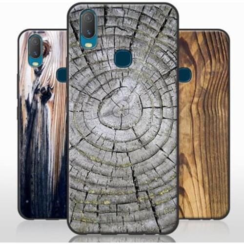 Wood grain stone Painted Case For Vivo Y11 2019 case vivoY11 Soft Silicone TPU back Cover For Vivo Y11 Y 11 2019 phone cases