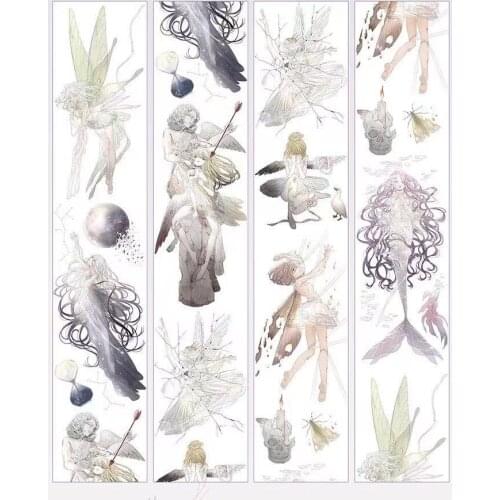 Fairy Gothic Mermaid Girl Washi Tape for Card Making Bullet Journal DIY Scrapbooking Decorative Sticker