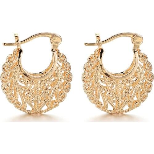 Hanreshe Geometric Round Stud Earrings Trendy Jewelry Party Female Gold Cute Charm Flower Earrings Women Gift Accessories