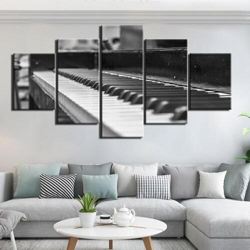 HD Prints Canvas Pictures Modern Wall Art 5 Pieces music Paintings Poster for Bedroom Home Decor Framework