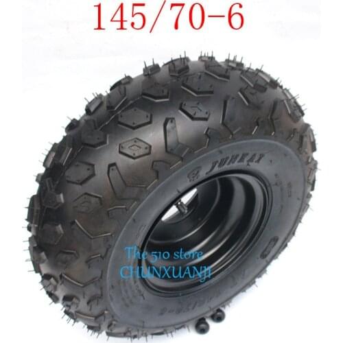Good quality 6 Inch ATV Wheels 145/70-6 Tire Tyre for 6 Inch Iron Wheel Rims Fits Go Kart Buggie Atv Quad