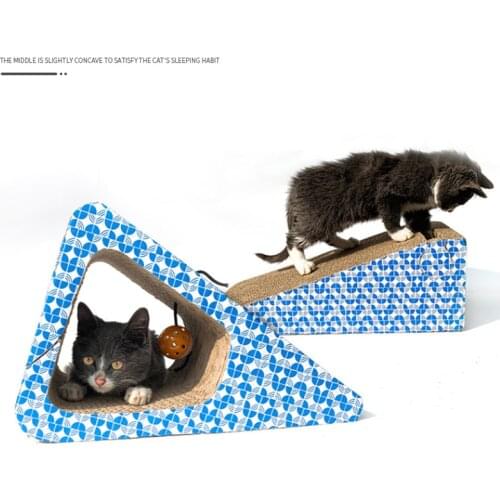 Cats Cardboard Scratch Board Cat Scratcher Toy Pad Grinding Nails Interactive Protecting Furniture Corrugated Paper Cat Toy
