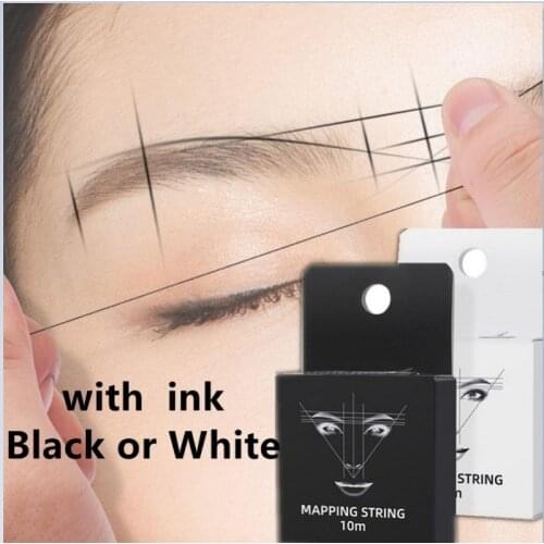 Wenxiu Thread Ruler with Black/White Ink Line Box New Microblading Auxiliary Drawing Positioning Mapping Tattoo Accesories TSLM1