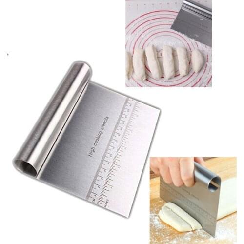 Stainless Steel Pastry Cutter Chopper Baking Cake Cream Spatula Cooking Pizza Dough Scraper Bread Separator Knife Kitchen Tool