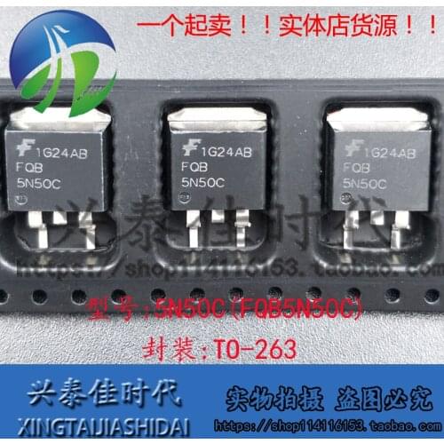 Original new 5pcs/ 5N50C FQB5N50C 5A/500V TO-263