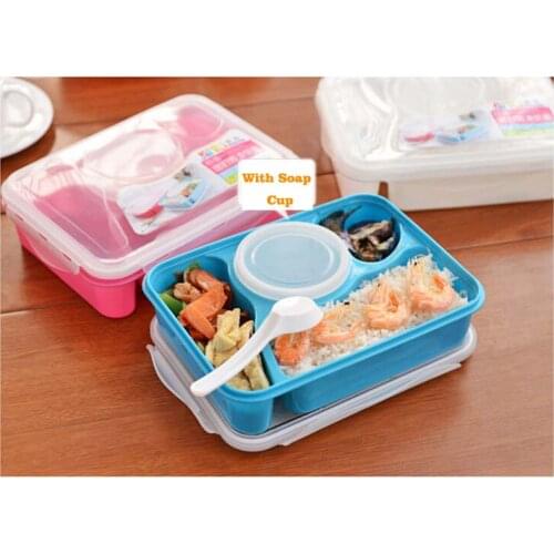 Food Grade PP Japanese Lunch Boxs Containers With Compartments Microwave Bento Box For Kids Picnic Food Container