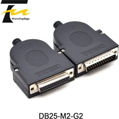 WaveTopSign DB25 Welding Free Male Head 1Pcs and Female Head 1pcs 25PIN Adapter Board Terminal Serial Port