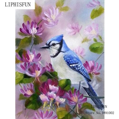 Full Square Drill Diamond Embroidery Birds Flowers 5d Diy Diamond Painting Cross Stitch Rhinestone Decoration