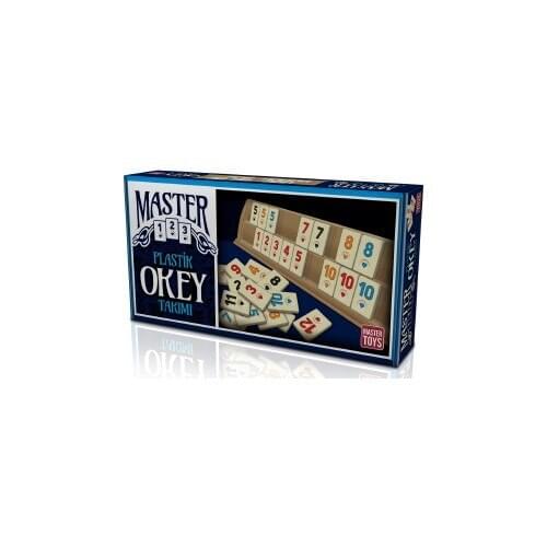 Portable Plastic Okey Set with Cardboard Box Large size Lux Type Melamine Stones