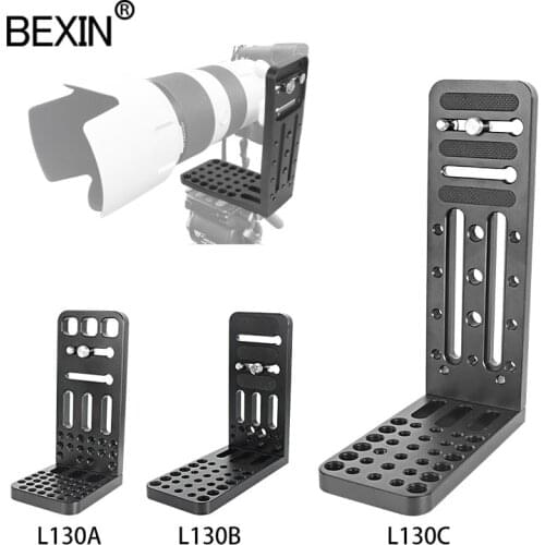 BEXIN profession camera video l plate dslr stand stabilizer universal L bracket plate screw hole fixing for shoot camera video