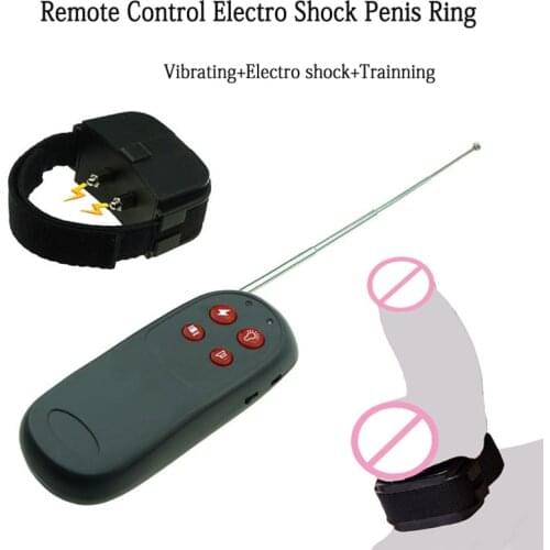 Remote Control Electro Shock Pulse Stimulation Scrotum Bondage Penis Ring Electric Stimulator Cock Ring Sex Toys For Men