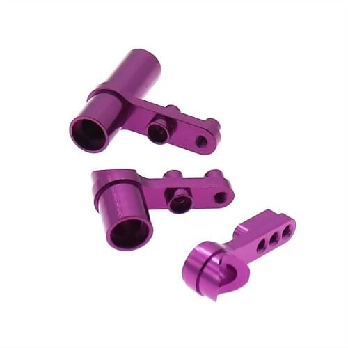 RCAWD Purple Steering Servo Saver Complete Set For RC Hobby Model Car 1/10 HSP Redcat Himoto 102057P Upgraded Parts
