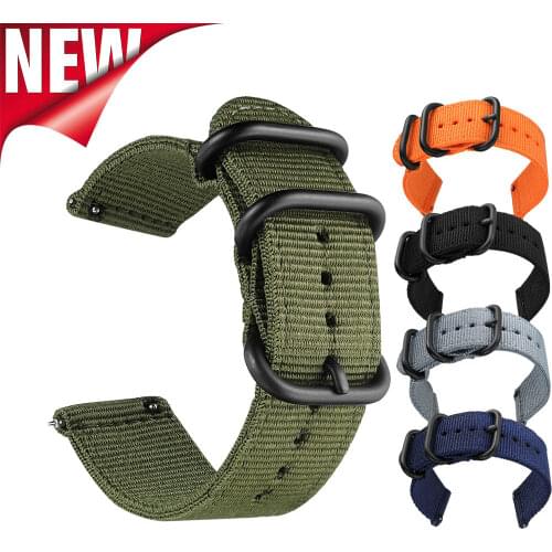 18/20/22/24mm band for Samsung galaxy watch active 2 gear s3 frontier nylon bracelet amazfit bip Huami watch gt 2 strap 42/46mm