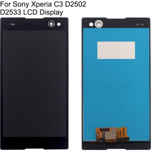 For Sony Xperia C3 D2502 D2533 LCD Display Touch Screen Sensor Phone Accessories With Free Shipping And Gift Tools