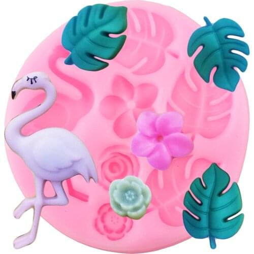 Turtle Leaf Flamingo Silicone Mold Animals Chocolate Fondant Mould Cake Decorating Tools Cake Border Polymer Clay Candy Molds