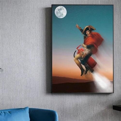 Modern Spoof Napoleon Rode Fire Extinguisher Canvas Painting Poster and Print Wall Art Picture for Living Room Home Decor Cuadro